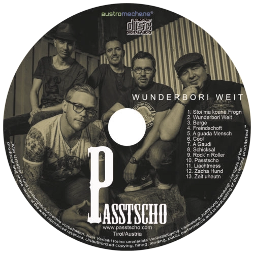 Passtscho CD Cover - Wunderbore Weit